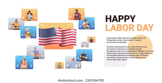 set different occupation people diverse workers of various professions and specialists collection happy labor day celebration