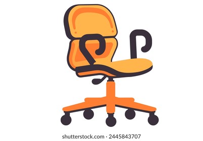 Conjunto de diferentes sillas de oficina Ilustración vectorial, silla de oficina o silla de escritorio en varios puntos de vista ilustración
