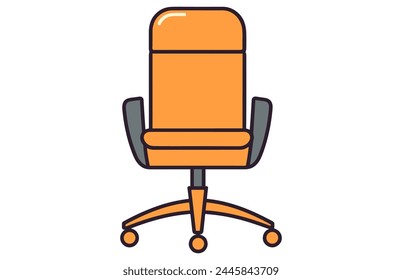 Set of different office chairs vector illustration, Office chair or desk chair in various points of view illustration
