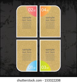 set of different options for web stickers for your data / vector infographics.