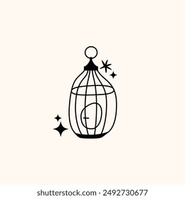 Set different outlined cages