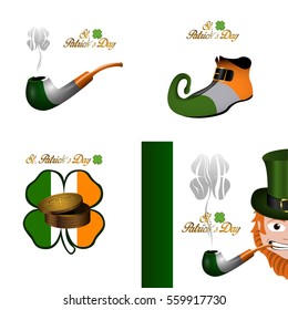Set of different Patrick's day graphic designs, Vector illustration