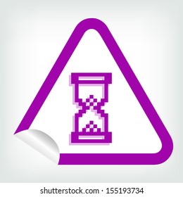 set of different pixel cursors icons on sticker button in modern style. eps10 vector illustration