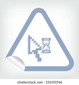 set of different pixel cursors icons on sticker button in modern style. eps10 vector illustration