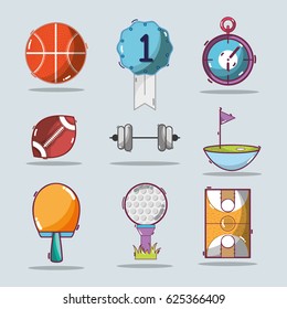 set of different play games tools