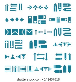 Set of different pointers, arrows