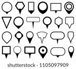 Set of different pointers isolated on white