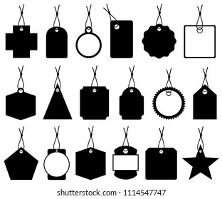 Set of different price tags isolated on white