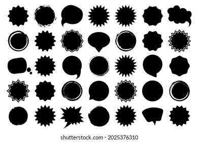 Set of different promotion blank stickers, tags and labels