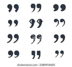 Set of different quotation marks