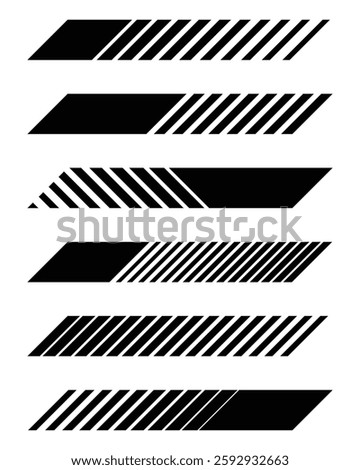 Set of different racing stickers for car wrapping