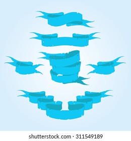 Set of different ribbon for decoration your clip-art