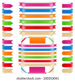 Set of different ribbons, vector eps10 illustration