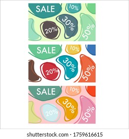 Juego de diferentes iconos de venta