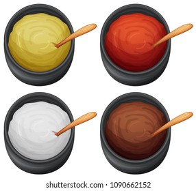 Un conjunto de ilustraciones de Salsa Diferente