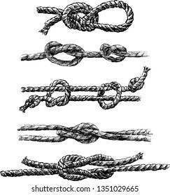 A set of different sea knots