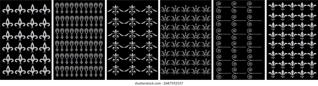set of different seamless pattern  vector background