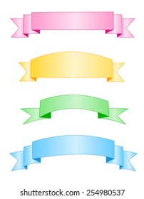 Set of different shape colorful banners. Pastel color banner collection specially for easter designs