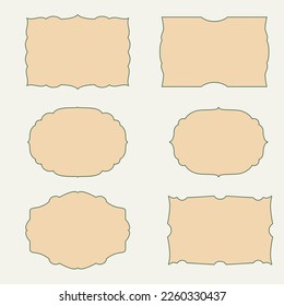 set of different shapes and design with multi color illustration vector 