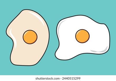 set of different shapes frying egg
