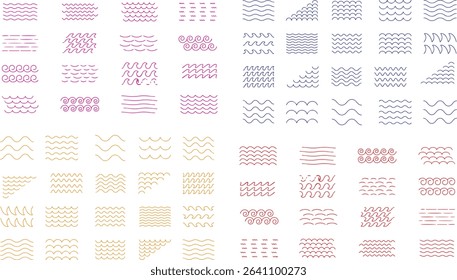 a set of different shapes and lines