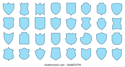 Set different shields icons – vector
