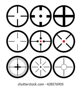 Set of different sights on a white background vector eps 10