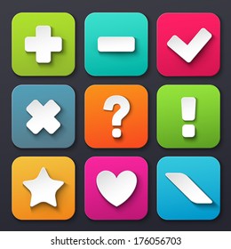 Set of Different Signs Icons