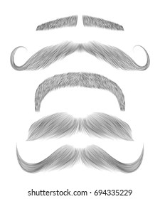 set different sketch mustache .
