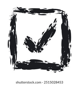 Conjunto de diferentes marcas de verificación esbozadas. Colección de símbolos de marca, signos de marca de verificación, iconos de aceptación simples, marca de ok y yes, símbolo correcto, Ilustración vectorial de Casilla de verificación. Imitación dibujada a mano
