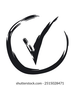 Satz von verschiedenen skizzierten Häkchen. Sammlung von Markierungszeichen, Markierungszeichen, einfache Akzeptieren von Symbolen, OK- und Ja-Zeichen, korrektes Symbol, Kontrollkästchen, Vektorgrafik. Handgezeichnete Imitation
