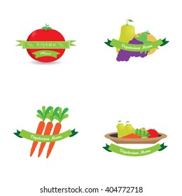 Set of different sketches for vegetarian food on a white background