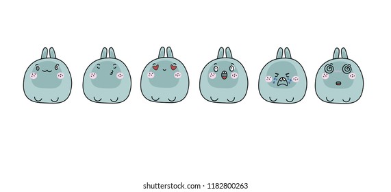 Set of different smileys vector