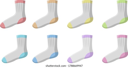 Conjunto de la ilustración de diferentes medias