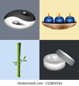Set of different spa icons, Vector illustration