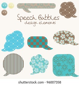 set of different speech bubbles, design elements