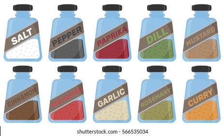 Set of different spices