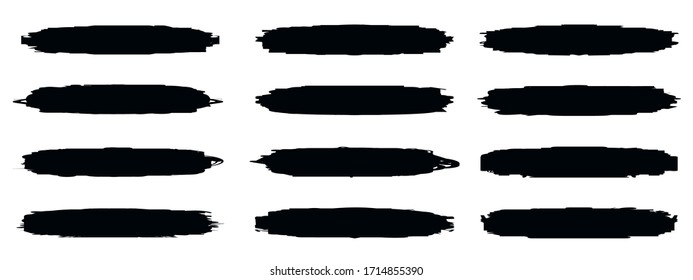 Set different splash, collection brush strokes – vector for stock