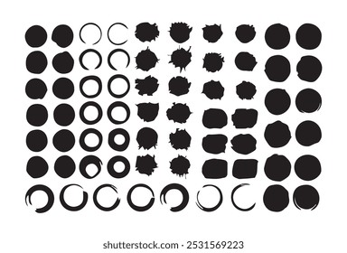 Set different splash, collection brush strokes.brush strokes, brushes, lines, frames, box, grungy. Grungy brushes collection. Brush stroke paint boxes on white background.Vector Illustration EPS 10