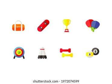 set of different sport and athletic icons vector