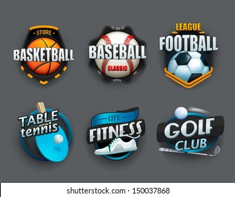 Set of different sport icons. Vector