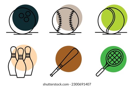Set of different sport icons Vector