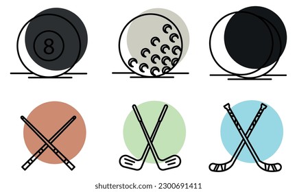 Set of different sport icons Vector