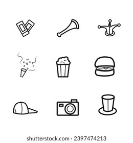 Set of different sport stadium icons Flat design Vector illustration