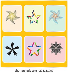 Set of different stars icons for your design.