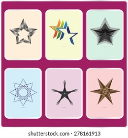 Set of different stars icons for your design.