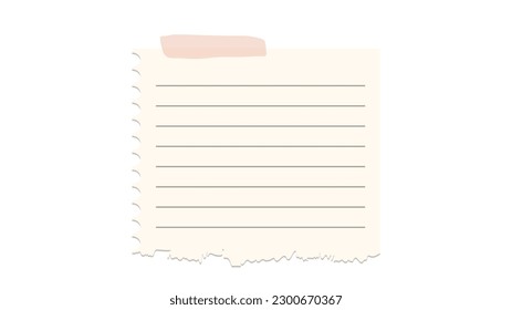 Set of different sticky notes with colored masking tape isolated on  background , illustration Vector EPS 10