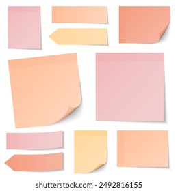 Set Of Different Sticky Notes Make Up Colors