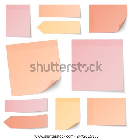 Set Of Different Sticky Notes Make Up Colors