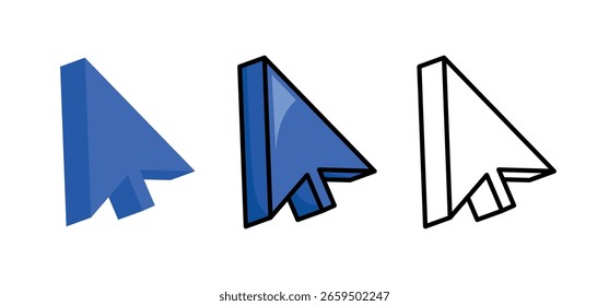 Conjunto De Diferentes Cursores De Estilo Vectores